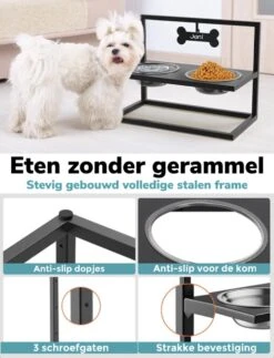 BJ Pets Verhoogde Hondenvoerbak – 3 Hoogtes Verstelbaar – Drinkbak Hond - Voerbak Met Standaard -Huisdierbenodigdheden Korting 919x1200
