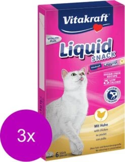 Vitakraft Cat Liquid Snack 6 Stuks - Kattensnack - 3 X Kip -Huisdierbenodigdheden Korting 926x1200 6