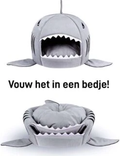MikaMax Haai Hondenmand - Kattenmand - Dierenmand - Huisdierkussen - Mand Of Bed - Origineel - Extra Zacht Materiaal - 42 X 42 X 36 Cm -Huisdierbenodigdheden Korting 926x1200 8