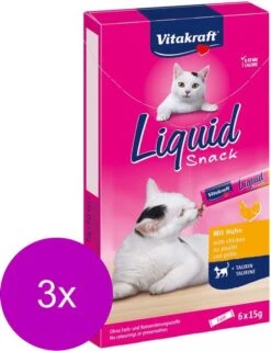 Vitakraft Cat Liquid Snack 6 Stuks - Kattensnack - 3 X Kip -Huisdierbenodigdheden Korting 927x1200 4