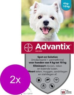 Bayer Advantix Vlooien & Teken Pipetten - Hond 4 Tot 10kg - 2 X 4 Stuks -Huisdierbenodigdheden Korting 928x1200 2