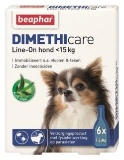 Beaphar Dimethicare Line-on Vlooien- En Tekenmiddel Hond - 15 Tot 30 Kg - 6 Pipetten -Huisdierbenodigdheden Korting 931x1200 2