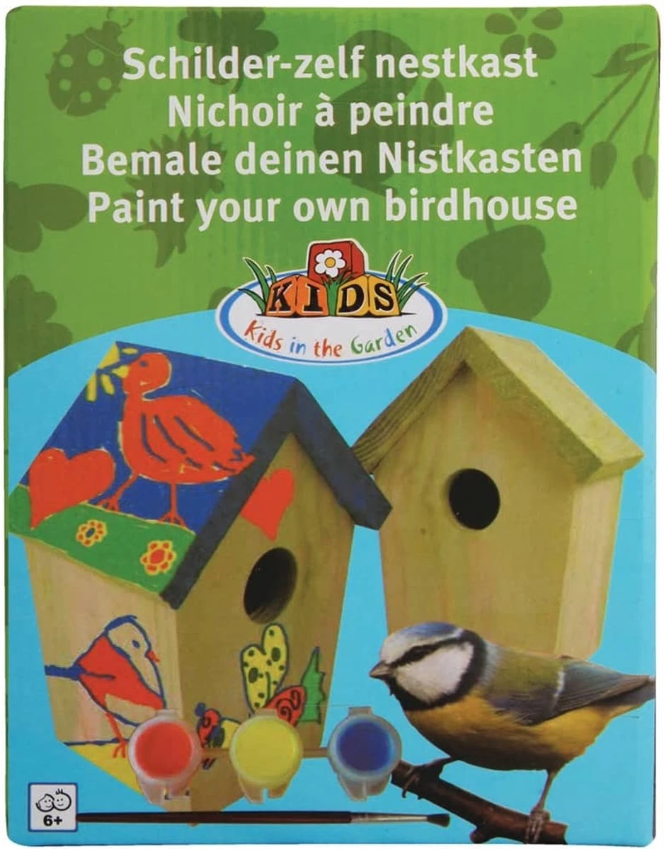 Esschert Design - Doe Het Zelf Nestkastje Met Verf - 15 X 12 X 20 Cm 7 Esschert Design - Doe Het Zelf Nestkastje Met Verf - 15 X 12 X 20 Cm - Image 5