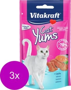 Vitakraft Cat Yums - Kat - Snack - Zalm - 3 X 40 Gr -Huisdierbenodigdheden Korting 946x1200 5