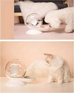 DrPhone AluPet3 – Unieke Waterbak – Automatisch Gevuld - Drinkfontein - 2.8 Liter - Eenvoudig Schoon – Geschikt Voor Zowel Hond Als Kat – Wit/Grijs -Huisdierbenodigdheden Korting 947x1200 1