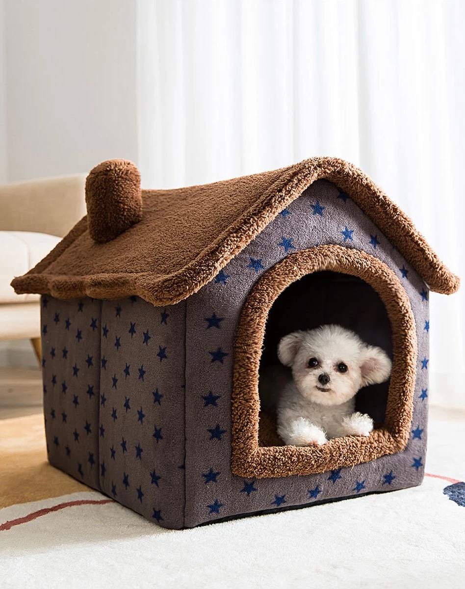 Château Animaux® Hondenhuis - Kattenhuis - 50 X 40x 46 Cm - Dierenhuis - Kattenhok - Hondentent - Hondenhuisjes Voor Binnen - Bruin 6 Château Animaux® Hondenhuis - Kattenhuis - 50 X 40x 46 Cm - Dierenhuis - Kattenhok - Hondentent - Hondenhuisjes Voor Binnen - Bruin - Image 4