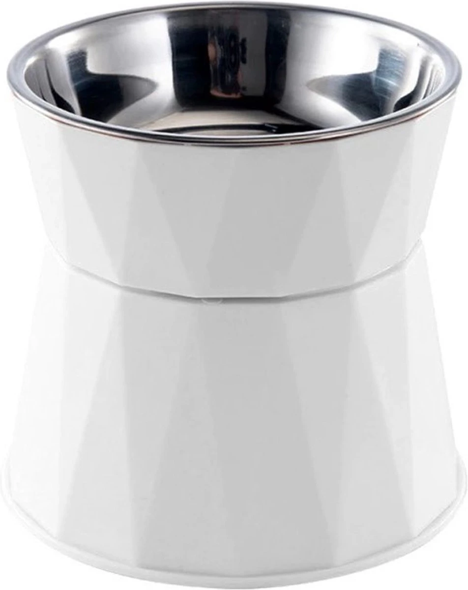 CuraCanin - Voerbak Kat - Drinkbak Hond Met Standaard - Verhoogde Drinkbak Kat - Waterbak - Wit 3 CuraCanin - Voerbak Kat - Drinkbak Hond Met Standaard - Verhoogde Drinkbak Kat - Waterbak - Wit