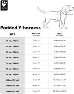 Hurtta Padded Tuig Y-Model Zwart - Hondenharnas - 60 Cm -Huisdierbenodigdheden Korting 952x1200 3