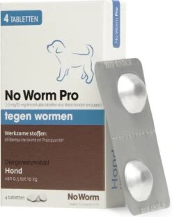 Emax Exil No Worm Pro - Kleine Hond - 4 Tabletten -Huisdierbenodigdheden Korting 953x1200
