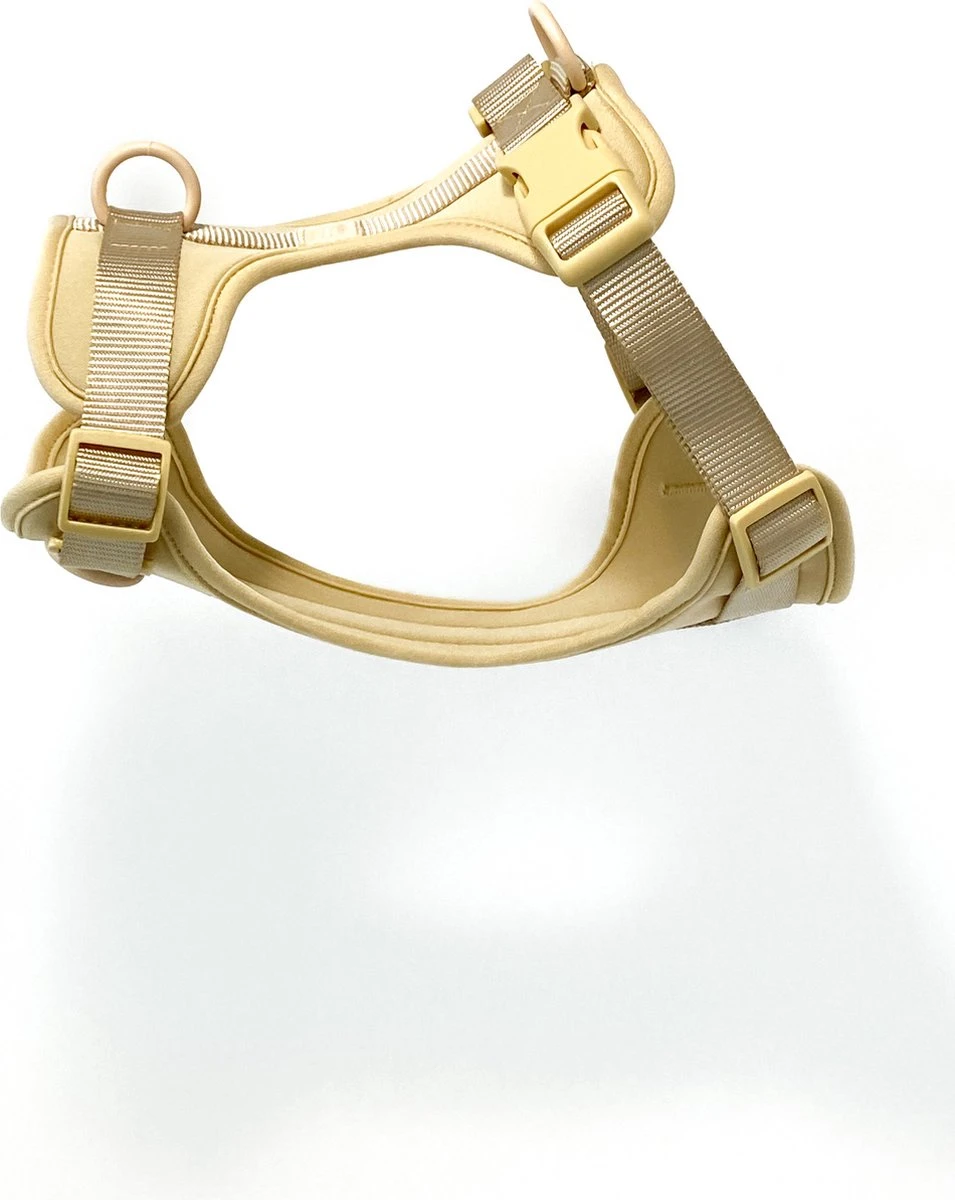 Pood Anti-Trek Hondentuig - Verstelbaar Stijlvol Hondenharnas - Y Tuig - XS Kleine Hond - Beige 8 Pood Anti-Trek Hondentuig - Verstelbaar Stijlvol Hondenharnas - Y Tuig - XS Kleine Hond - Beige - Image 6