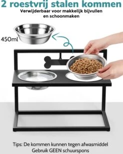 BJ Pets Verhoogde Hondenvoerbak – 3 Hoogtes Verstelbaar – Drinkbak Hond - Voerbak Met Standaard -Huisdierbenodigdheden Korting 958x1200 2