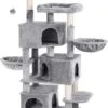 Songmics Kattenboom Groot, Met 3 Kattengrotten - Grijs - Sisal -Huisdierbenodigdheden Korting 961x1200 7