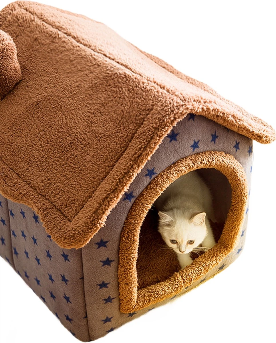 Château Animaux® Hondenhuis - Kattenhuis - 50 X 40x 46 Cm - Dierenhuis - Kattenhok - Hondentent - Hondenhuisjes Voor Binnen - Bruin 7 Château Animaux® Hondenhuis - Kattenhuis - 50 X 40x 46 Cm - Dierenhuis - Kattenhok - Hondentent - Hondenhuisjes Voor Binnen - Bruin - Image 5