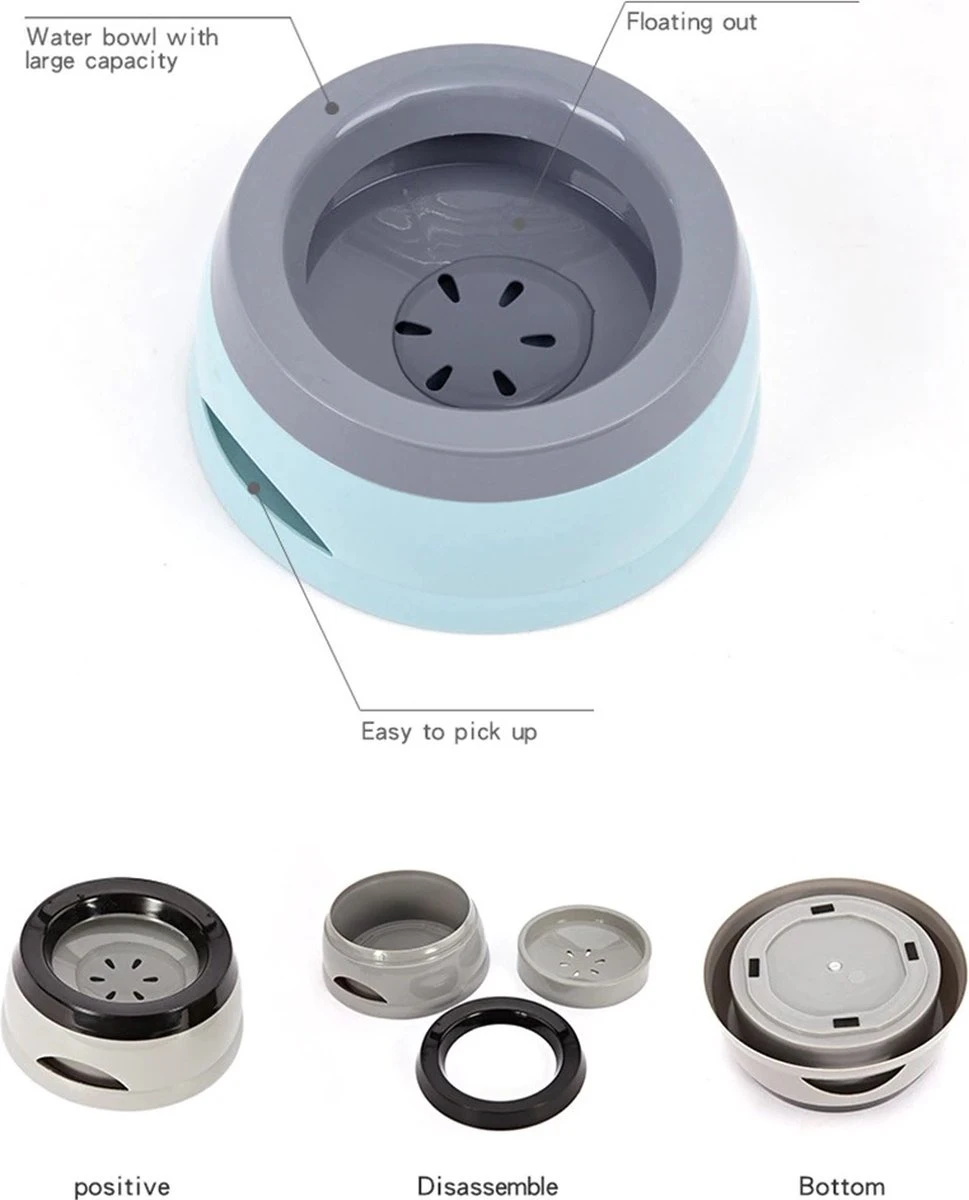 IGOODS Dieren Drinkbak - Voerbak - Drinkbak Voor Honden - Hondenvoerbak - Grijs 4 IGOODS Dieren Drinkbak - Voerbak - Drinkbak Voor Honden - Hondenvoerbak - Grijs - Image 2