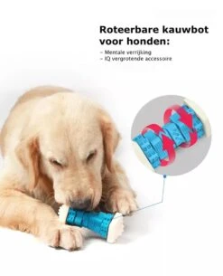 3-in-1 Hondenkauwbot - Gebitsverzorging - IQ Training - Voedsel Afgifte Functie - Geometrisch Ontwerp - Duurzaam & Milieuvriendelijk - Kauwbot - Honden - Hondenbot - Rood -Huisdierbenodigdheden Korting 972x1200 2
