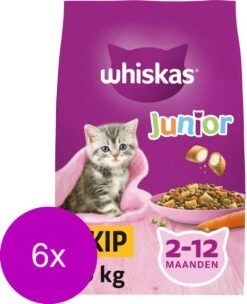 Whiskas Junior - Kattenbrokken - Kip - Zak 6 X 1,9 Kg -Huisdierbenodigdheden Korting 975x1200 4