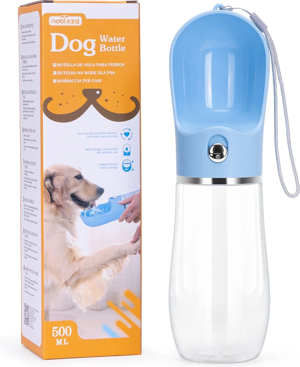 Nobleza 43B4C - Honden Waterfles - 500ml - Honden Bidon - Honden Drinkfles - Blauw 11 Nobleza 43B4C - Honden Waterfles - 500ml - Honden Bidon - Honden Drinkfles - Blauw - Image 9