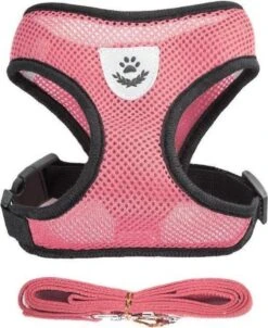 Merkloos Kattentuigje - Kattenharnas - Kattentuig Met Looplijn - Hondentuigje - Hondenharnas - Roze - Maat S -Huisdierbenodigdheden Korting 983x1200 2