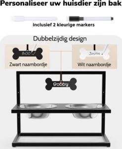 BJ Pets Verhoogde Hondenvoerbak – 3 Hoogtes Verstelbaar – Drinkbak Hond - Voerbak Met Standaard -Huisdierbenodigdheden Korting 984x1200