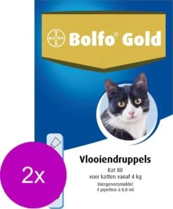 Bolfo Gold Kat 80 - Anti Vlooienmiddel - 2 X 4 Stuks Van 4 Kg -Huisdierbenodigdheden Korting 996x1200 6