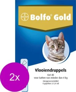 Bolfo Gold Kat 40 - Anti Vlooienmiddel - 2 X 4 Stuks 0 - 4 Kg -Huisdierbenodigdheden Korting 996x1200 7
