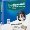 Mansonil All Worm Tasty Ontworming Tabletten Hond 2 Tabletten -Huisdierbenodigdheden Korting 999x1200